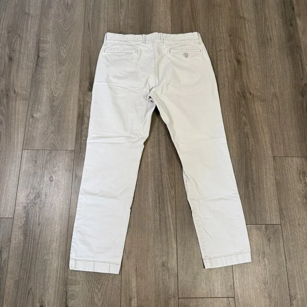 J.Crew 770 Straight-fit Stretch Chino Pants Mens 33x30 Jet Gray Flat Front Twill